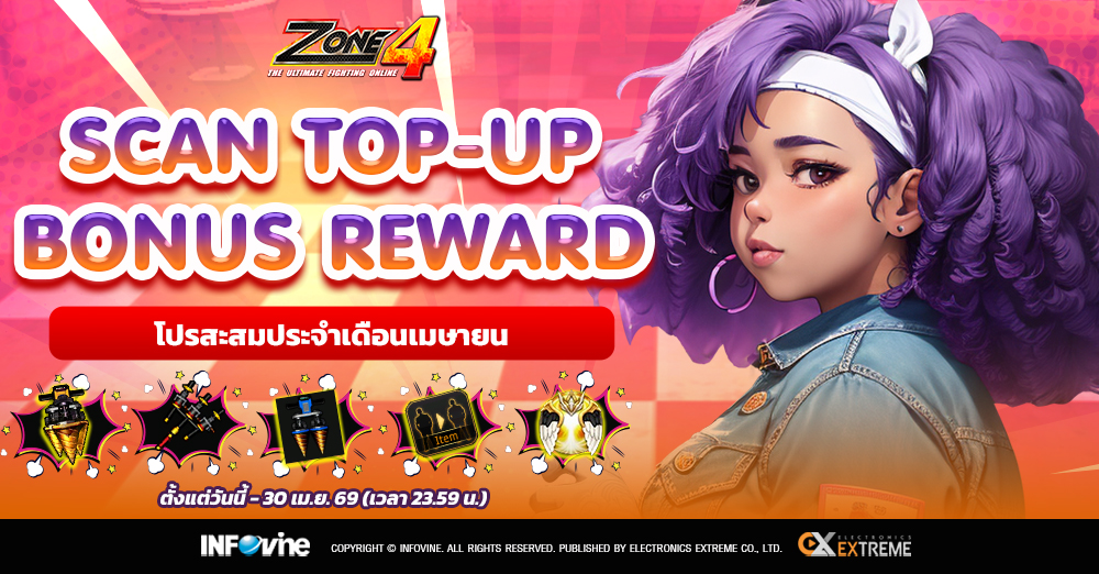 Zone4 Scan Top-up Bonus Reward